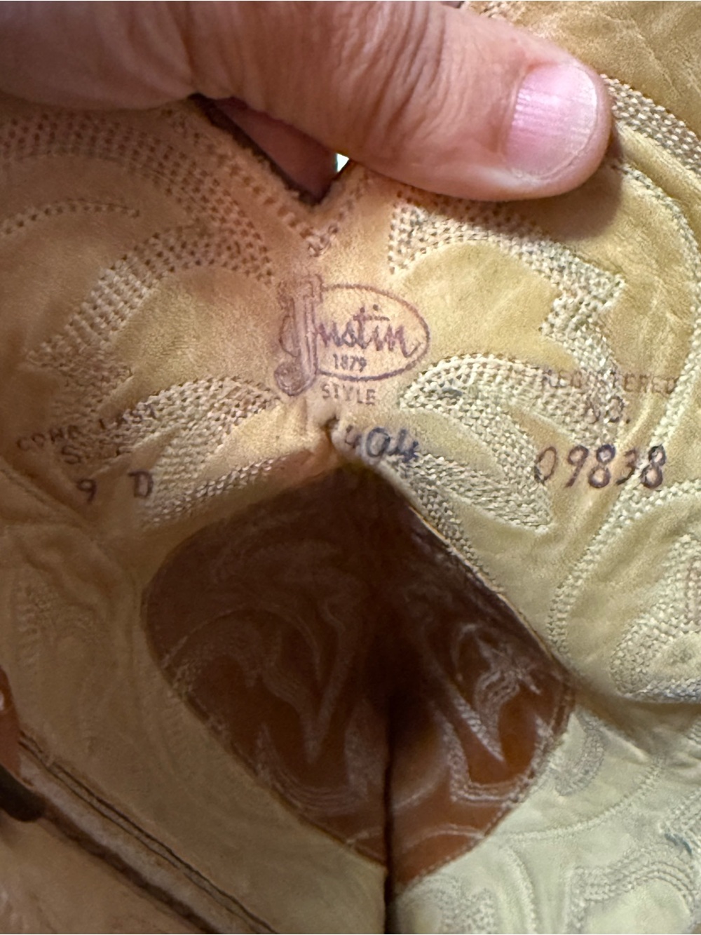 VTG Justin Full Quill Ostrich Cowboy Boots Men’s 9 D Tan Western Style 9404 - Picture 9 of 11